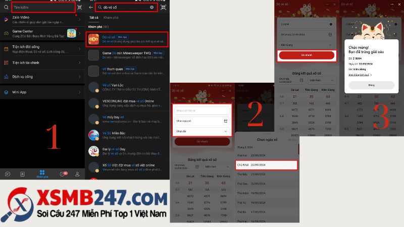 cách dò vé số tại zalo